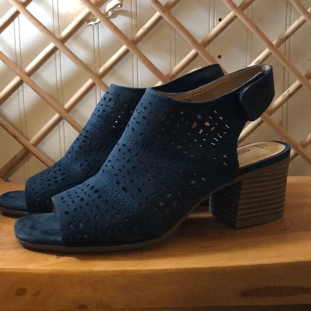 Sonoma Ankle Boots Navy 7.5 Open Toe Sandals
